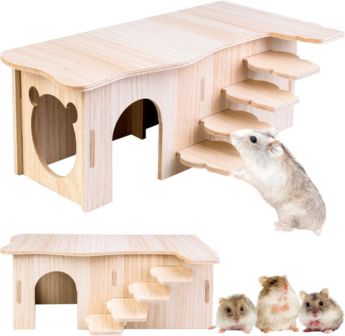 Holz hamsterhaus mit treppen - hamsterhaus,